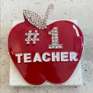 Macy's Red Apple #1 Teacher Brooch
